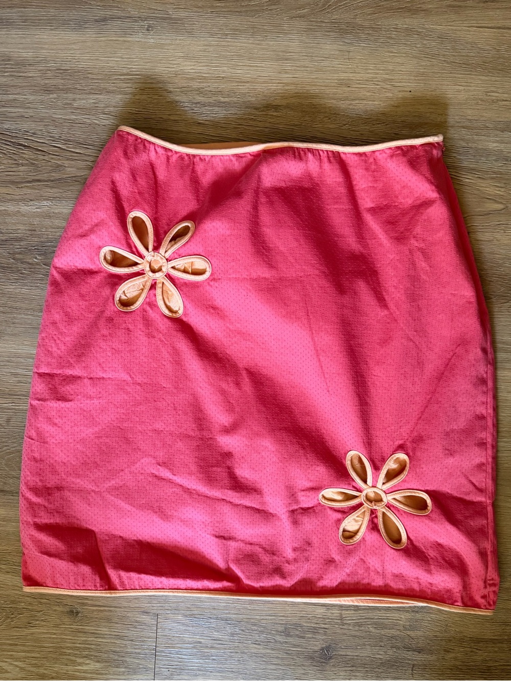 Grace Elements Pink Petite Floral Appliqué Mini Skirt